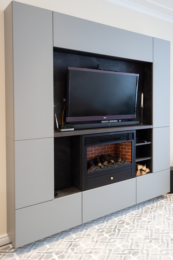 Гостиная с камином