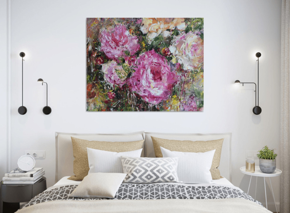 Спальня - Дизайн интерьера - Картины художницы Дианы Маливани (1)