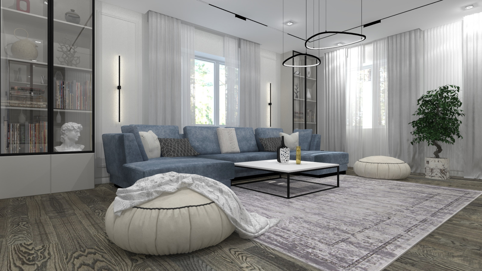 ДОМ В РОСЛАВЛЕ В СИНИХ ОТТЕНКАХ