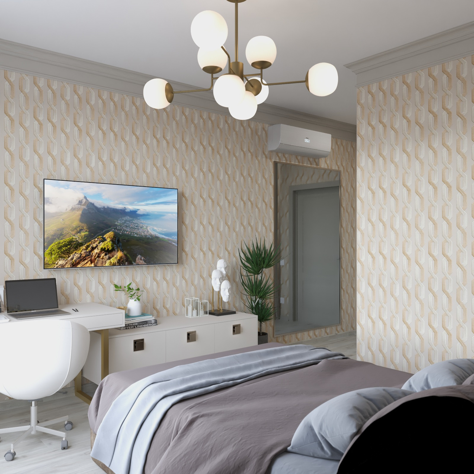 Двухкомнатная квартира в стиле сдержанной неоклассики