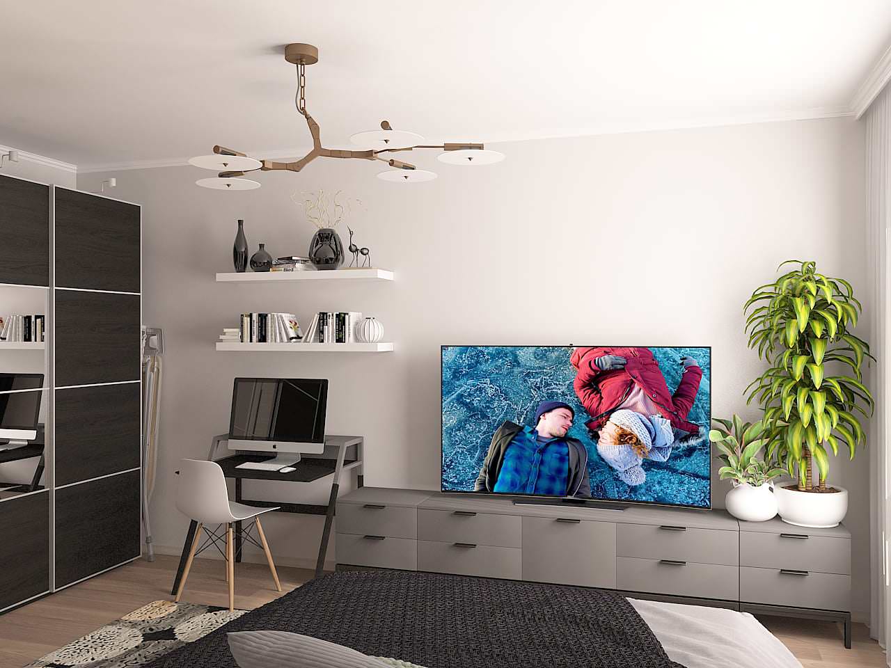 Двухкомнатная. Стены+мебель. Москва