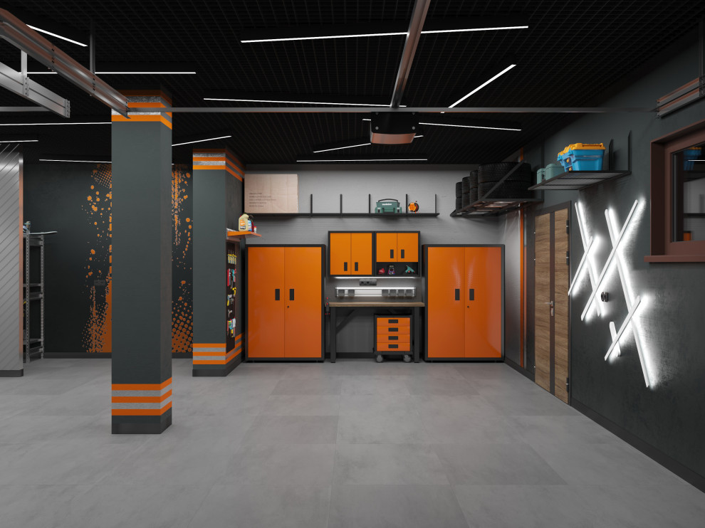 Стильный гараж на 2 машины 77 м2