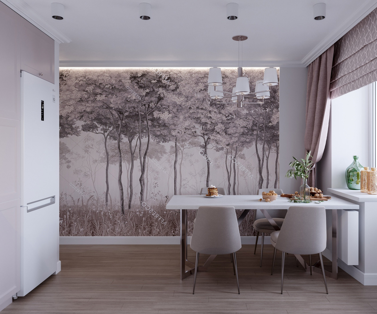 Дизайн проект квартиры "Пудра"