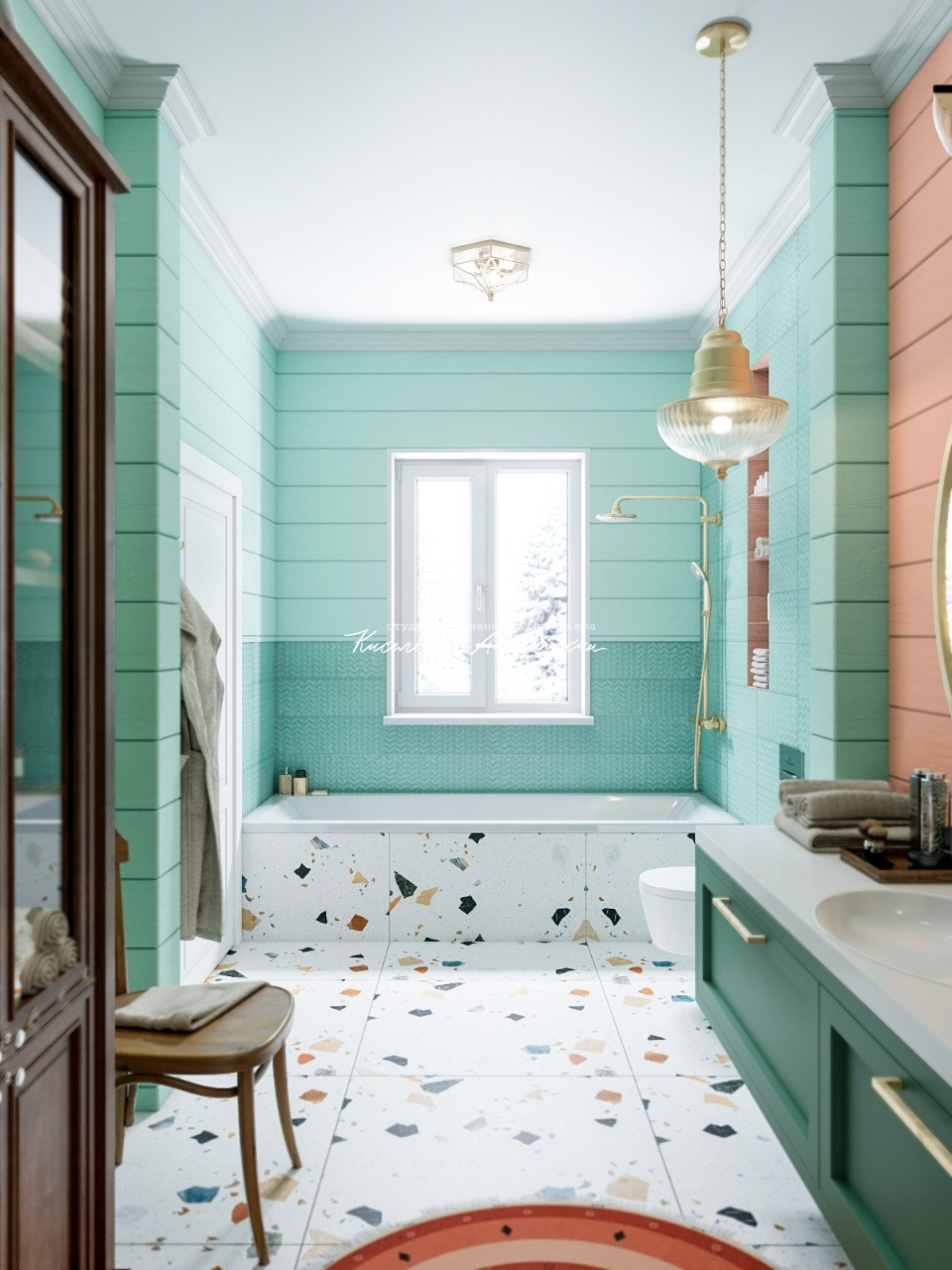 Деревянный дом в лесу