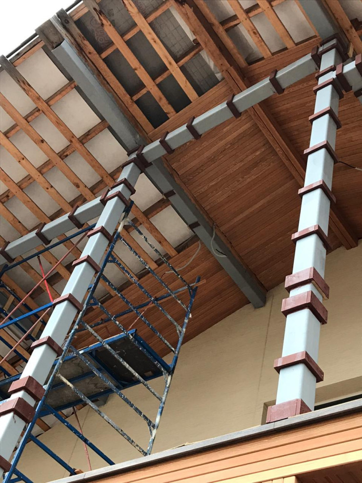 Обложка проекта: Изготовление, монтаж деталей и ограждений лиственницы для фасада коттеджа. Облиц