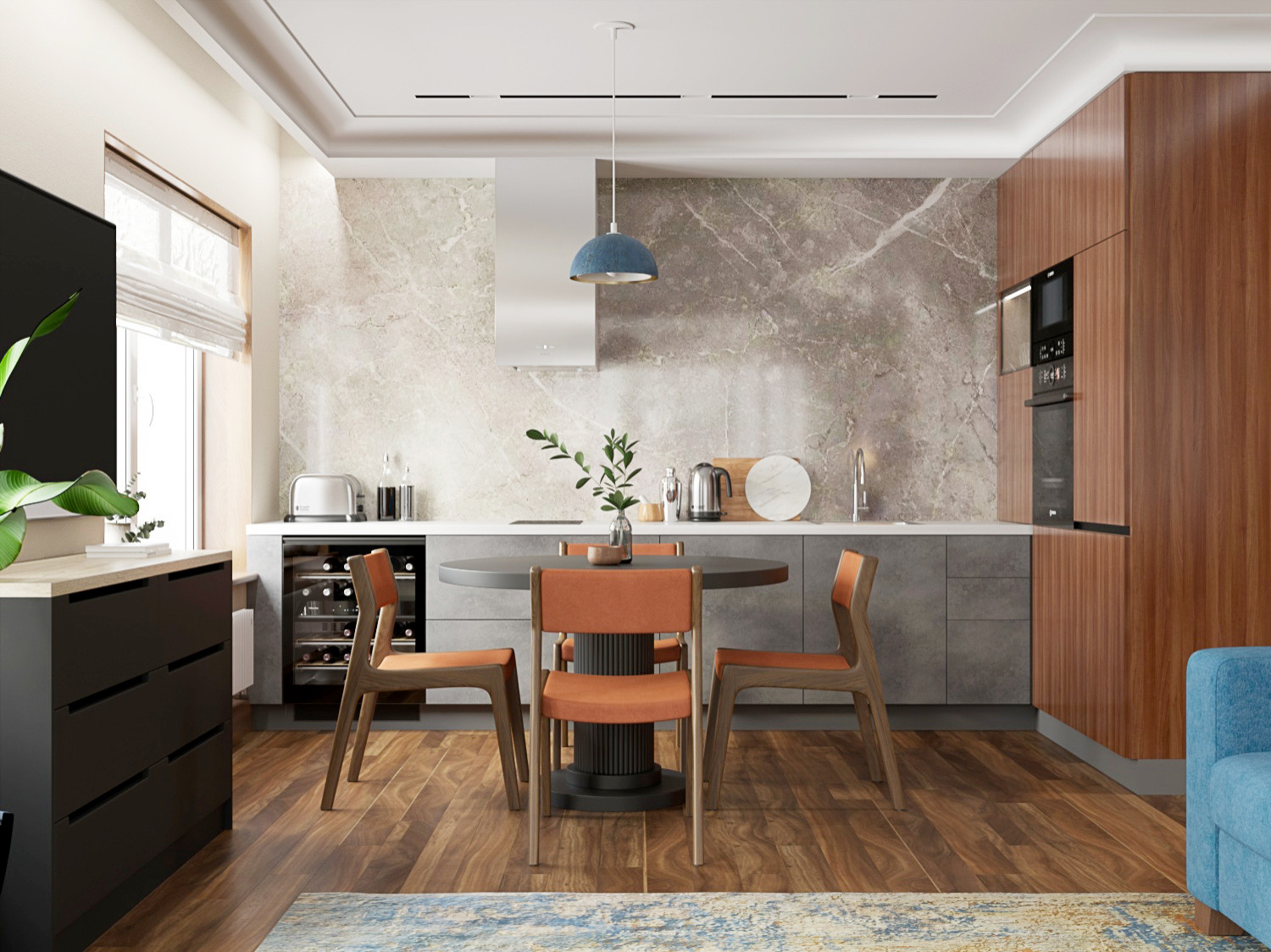 Визуализация трехномнатной квартиры для студии EEDS