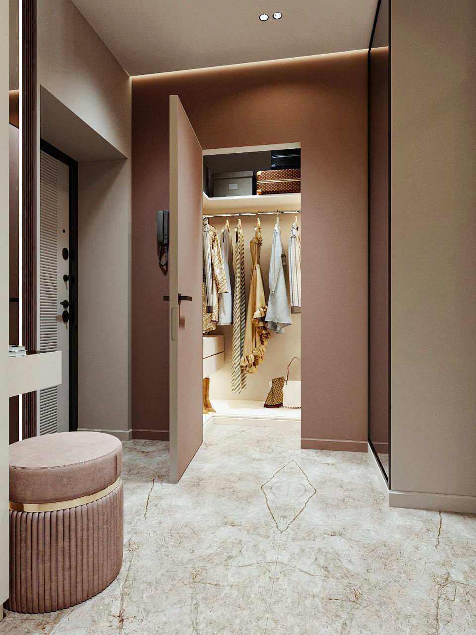 Камень и воздух. Квартира для современной девушки.