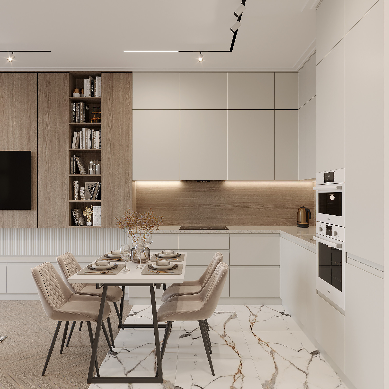 ЖК ФИЛИ-СИТИ. Кухня-гостиная.