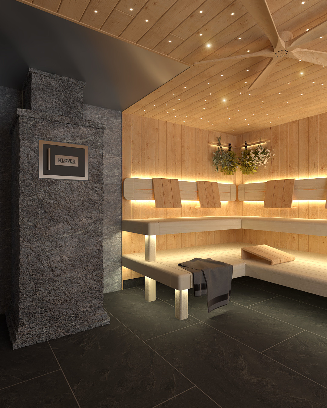 Дизайн-проект сауны с панорамным окном