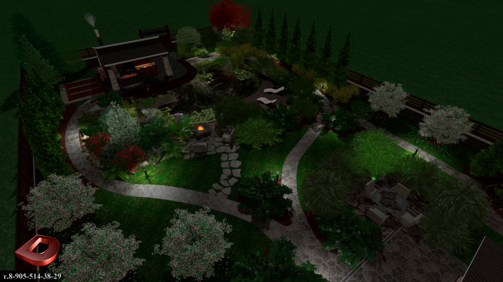 Проект ландшафтного дизайна участка 20 соток,