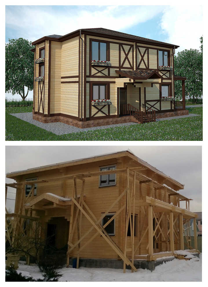 Обложка проекта: Фасады деревянного дома