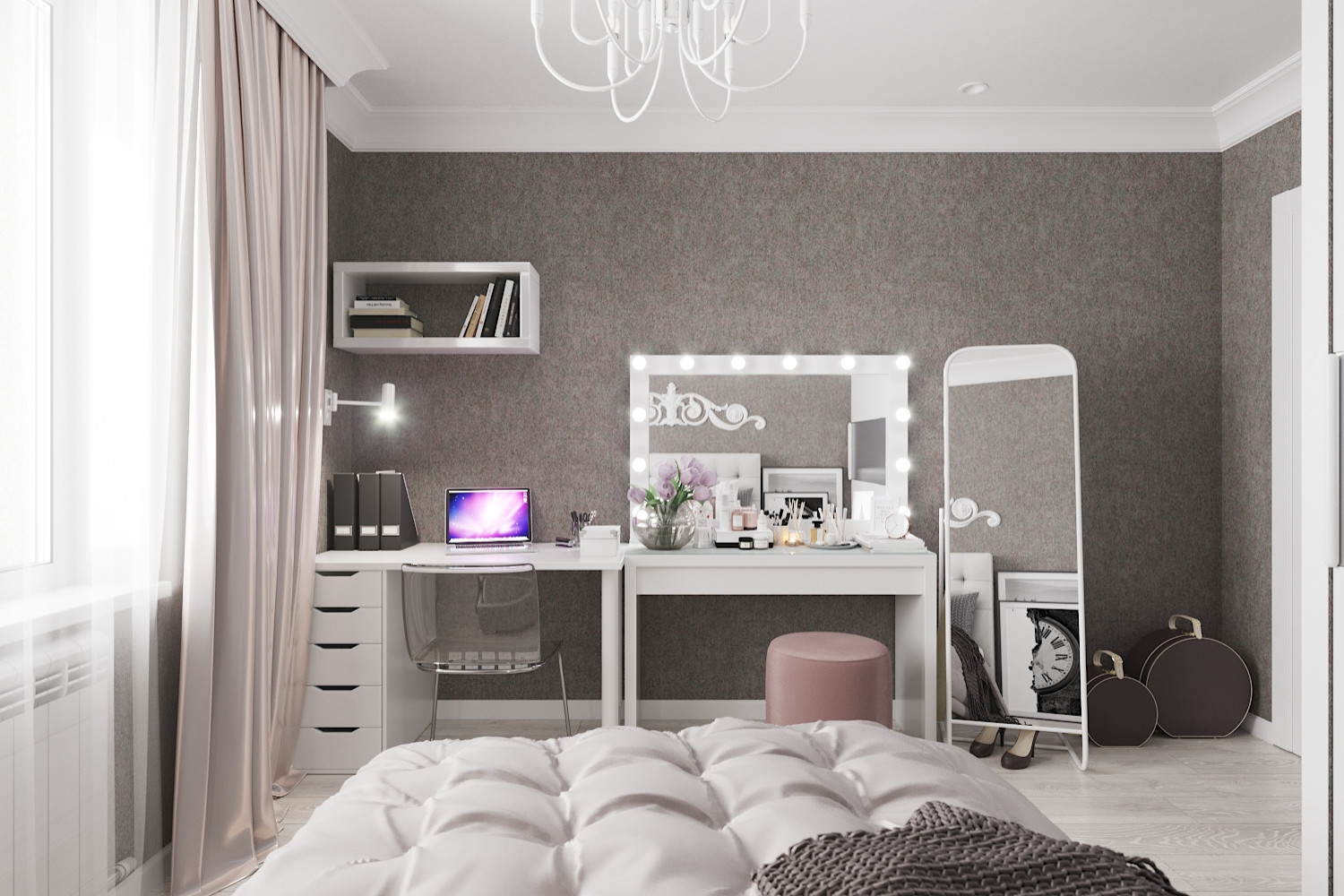 Светлый, воздушный интерьер в спокойных цветах