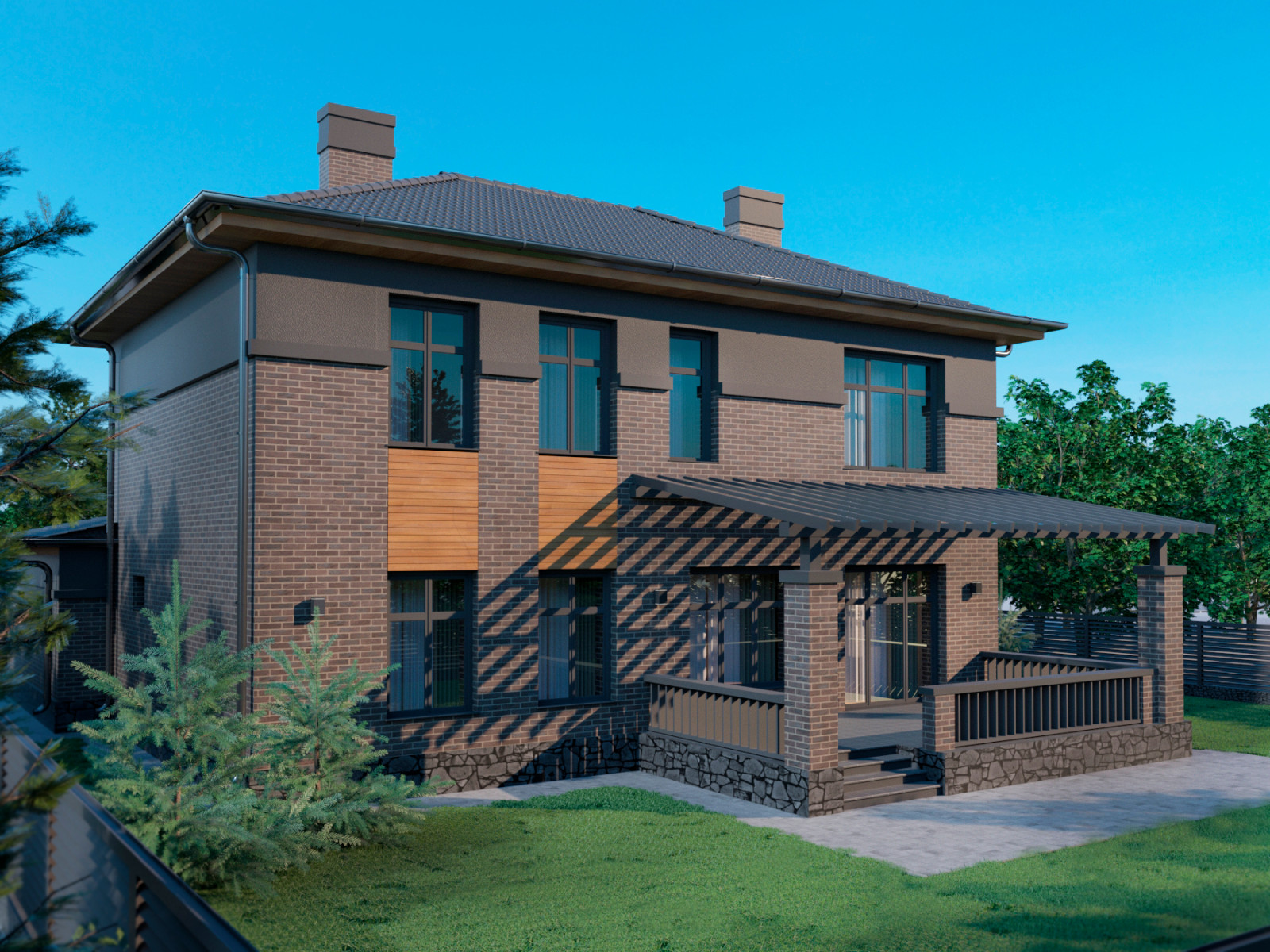 2-х этажный дом п.Ростоши