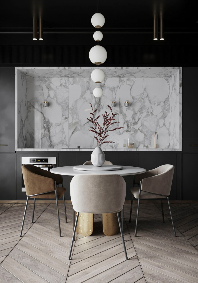 Атмосферная кухня_гостинная