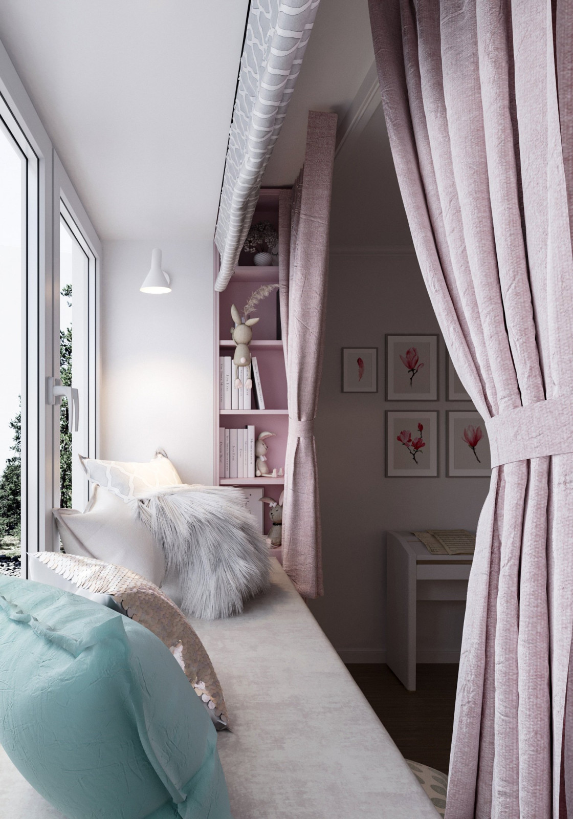 Дизайн проект квартиры "Пудра"