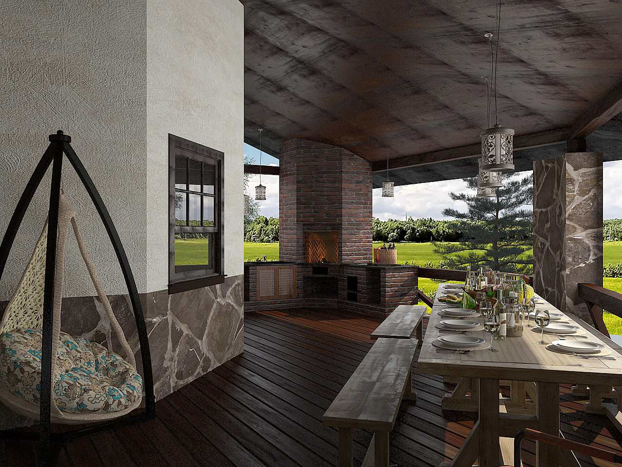 Коттедж. Шале на Волге