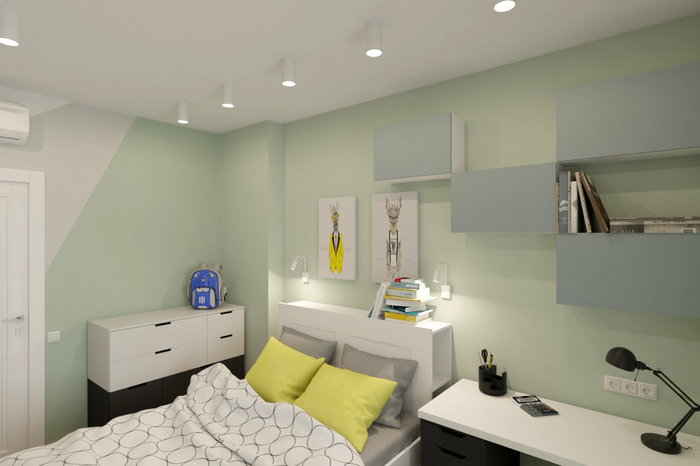 Двухкомнатная квартира в скандинавском стиле 61м2 в ЖК "Гринпарк"