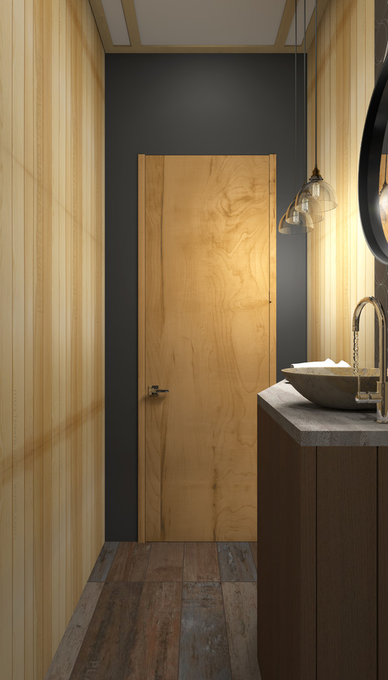 Интерьеры двухэтажной бани. Туалет(вариант 1)