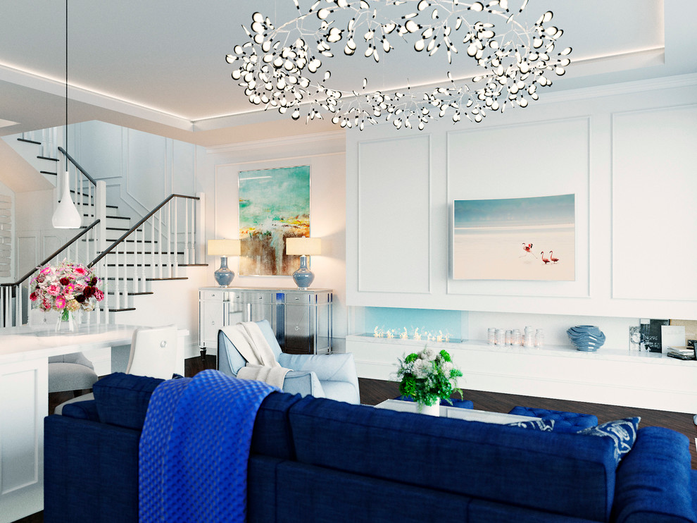 1 этаж. Гостиная. Биокамин