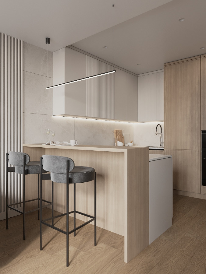 Обложка проекта: кухня гостинная