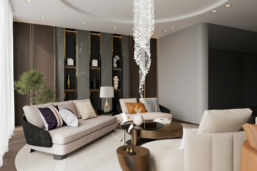 Гостиная загородного дома в Итальянском проектировании