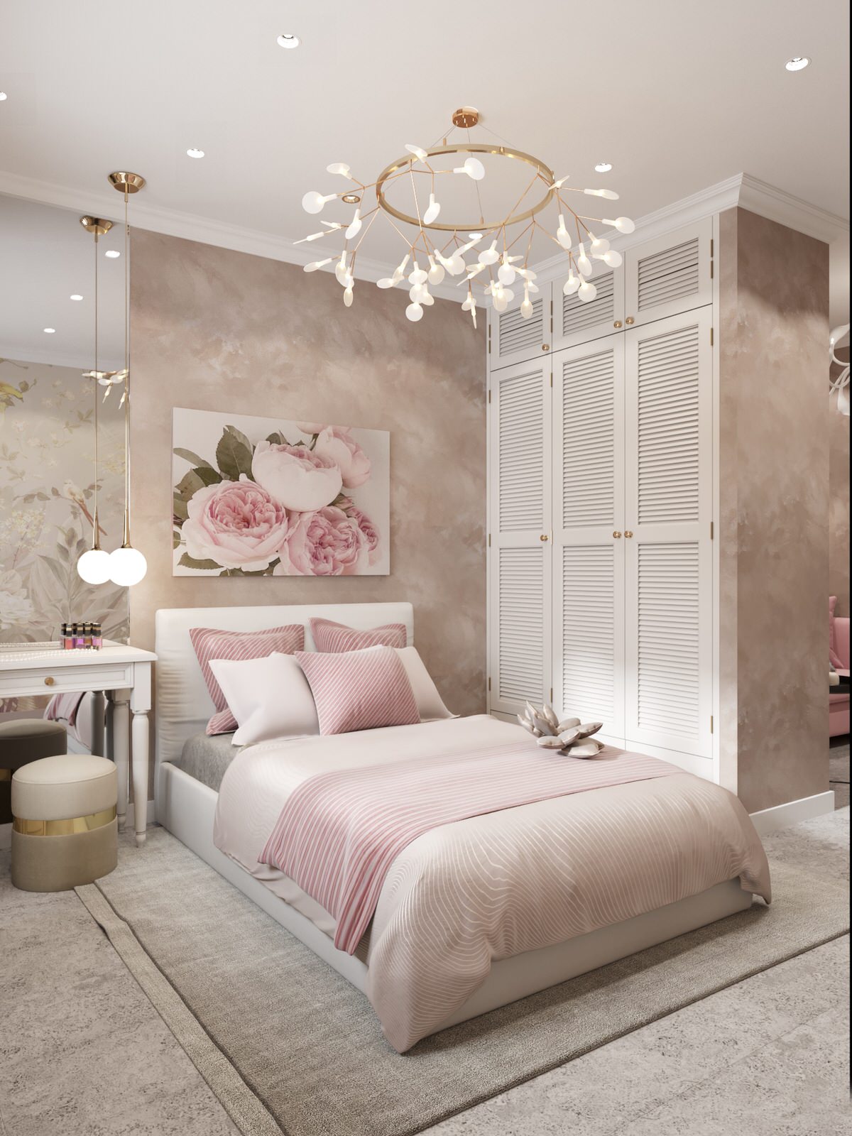 4-к квартира 105 м² в бардовых цветах