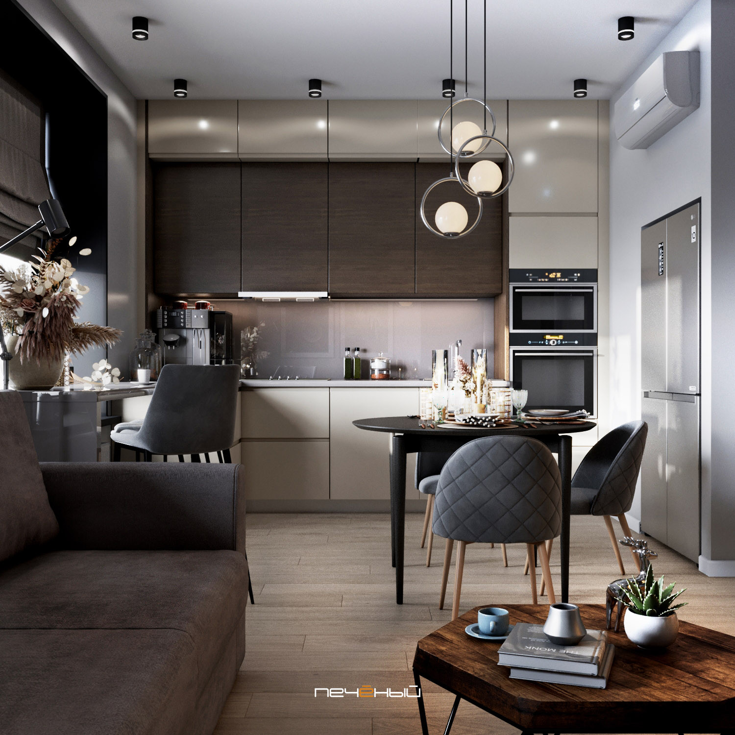 Очередной дизайн-проект трёхкомнатной квартиры