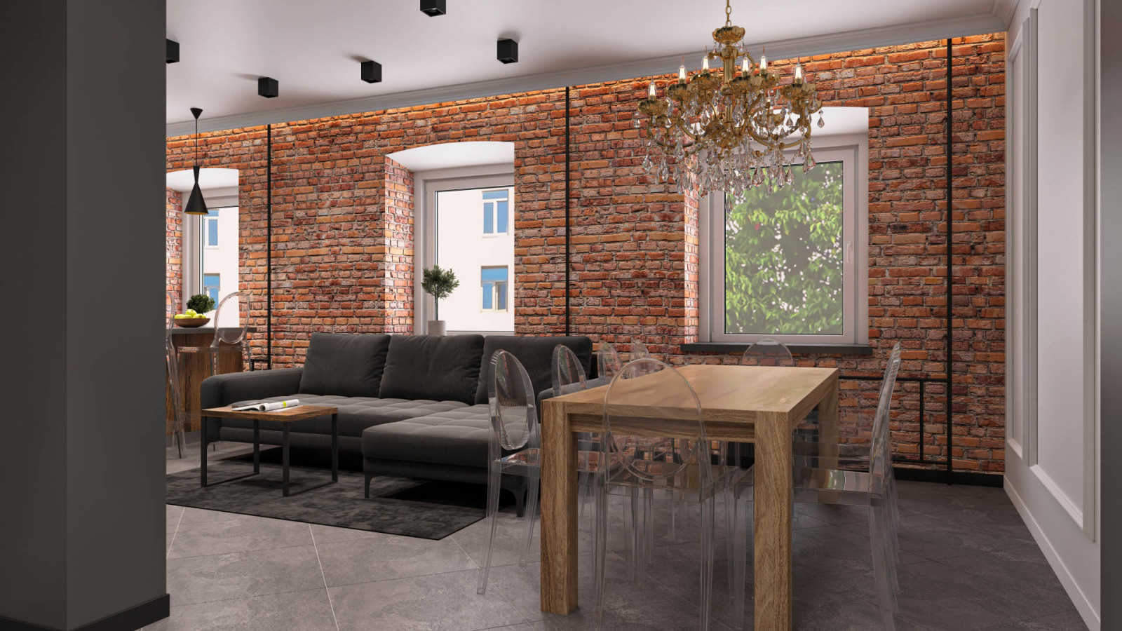 Визуализация гостиной