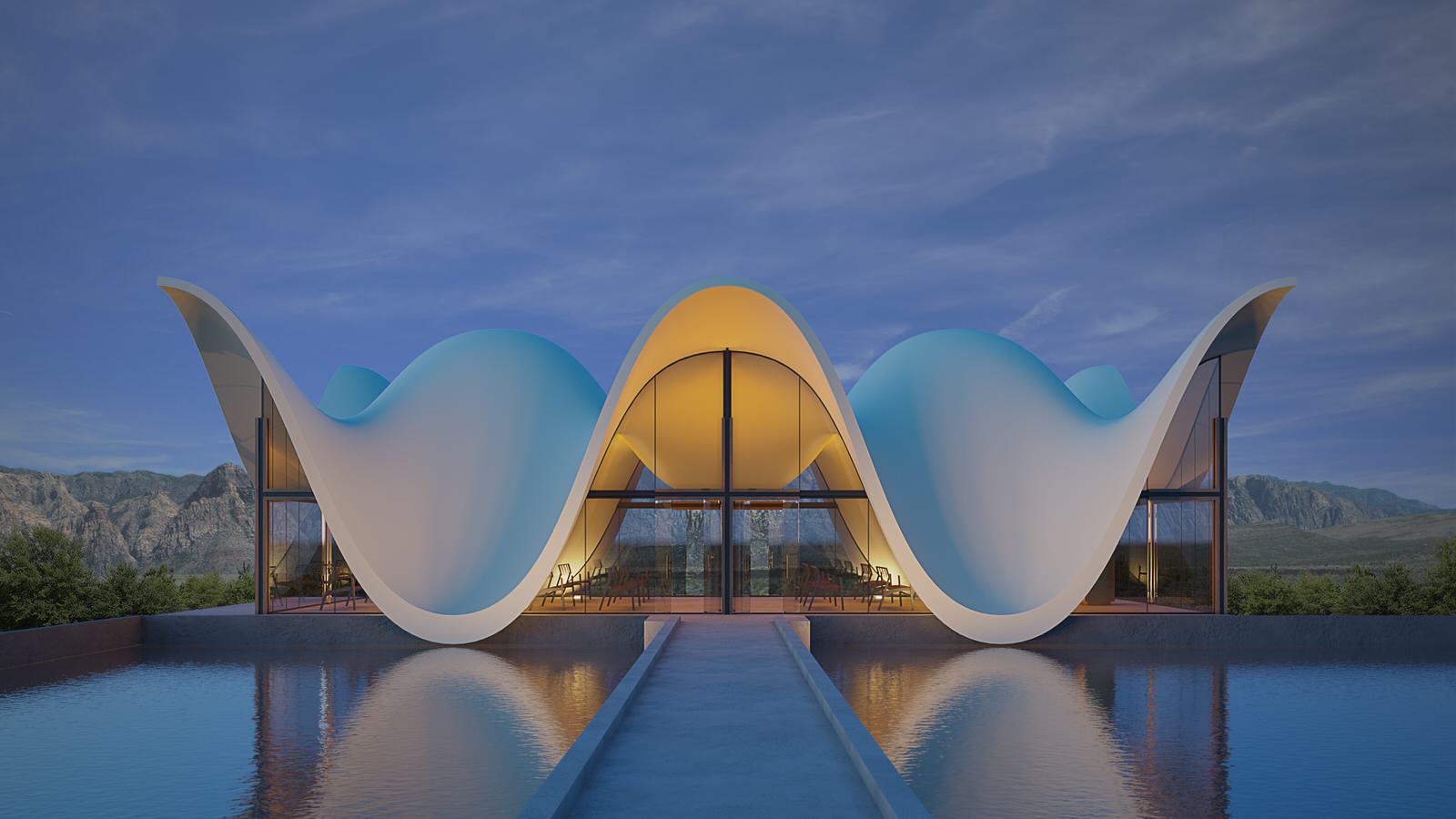 Обложка проекта: Экстерьер "Церковь в горах"