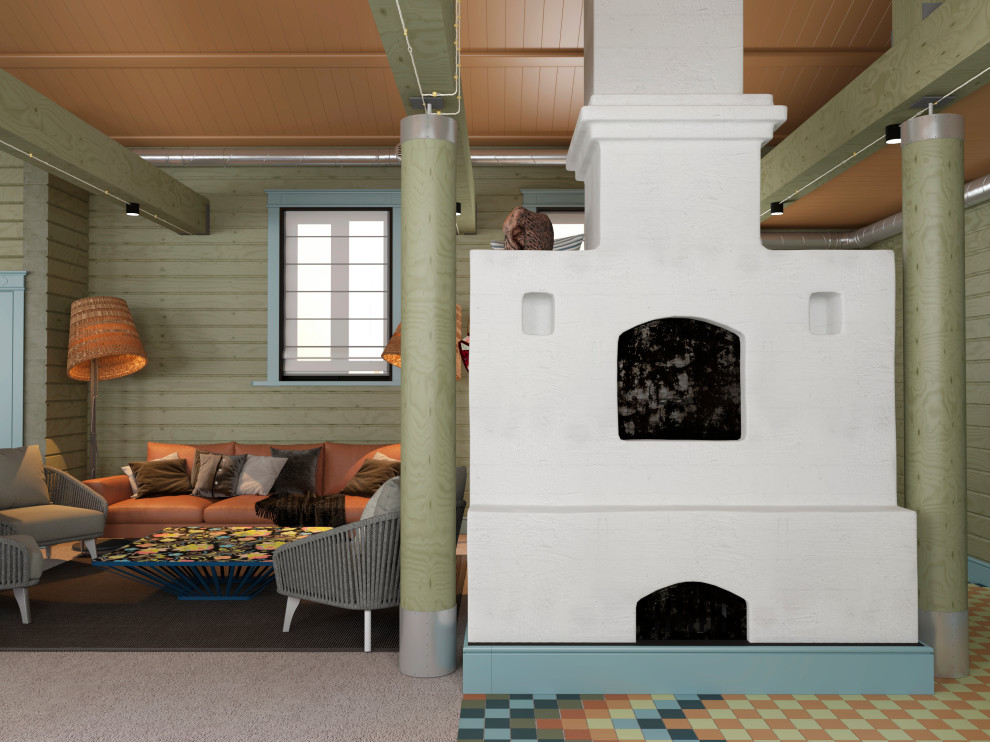 Летняя кухня из клееного бруса