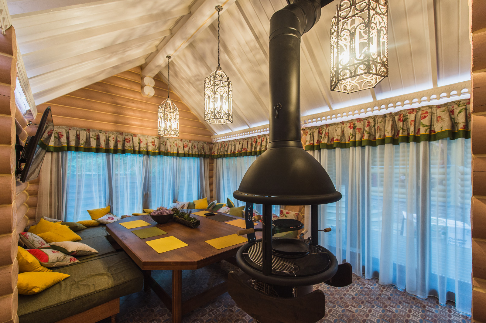 Нouse in a pine forest