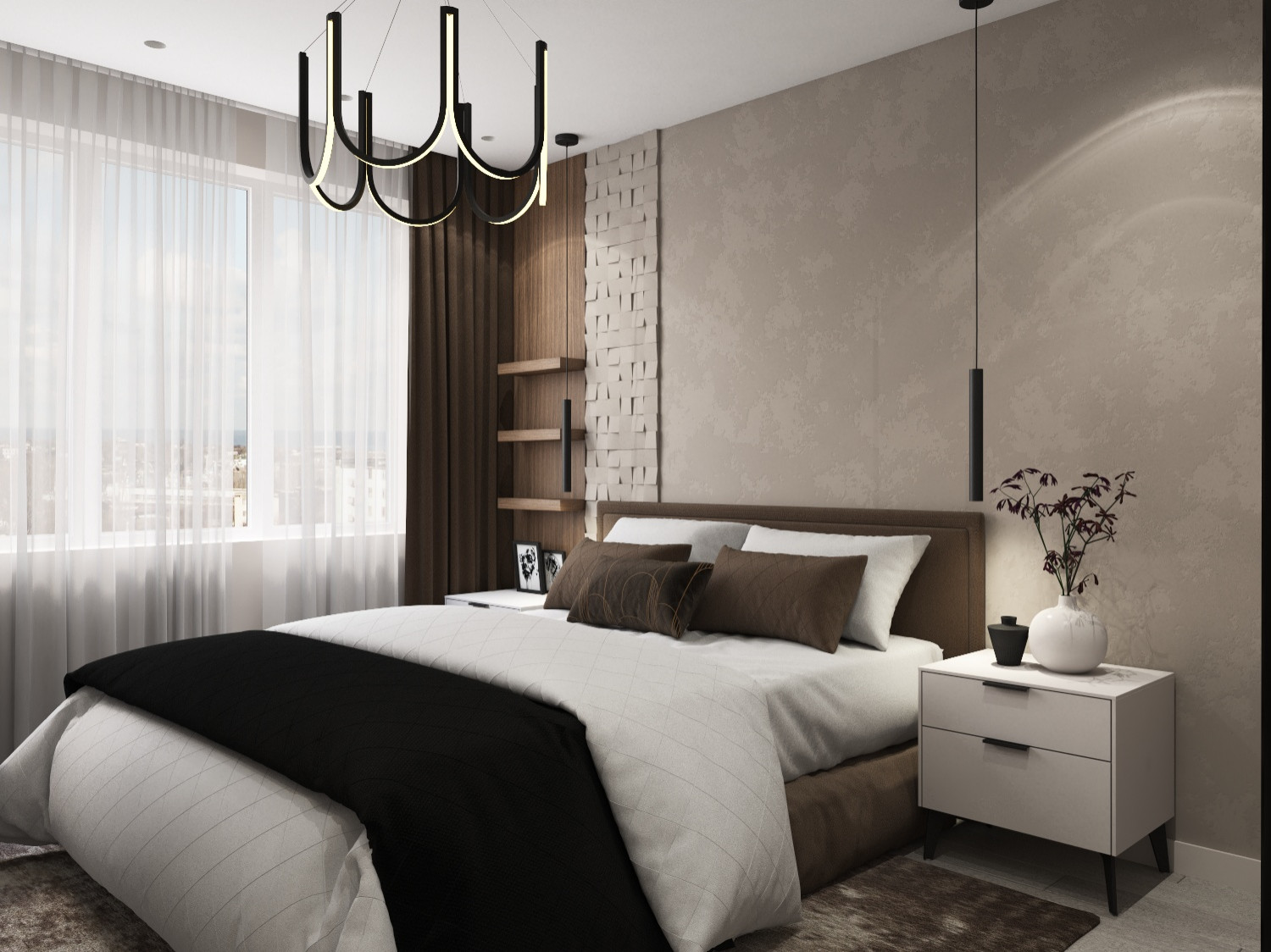 Квартира в Питере с черными акцентами