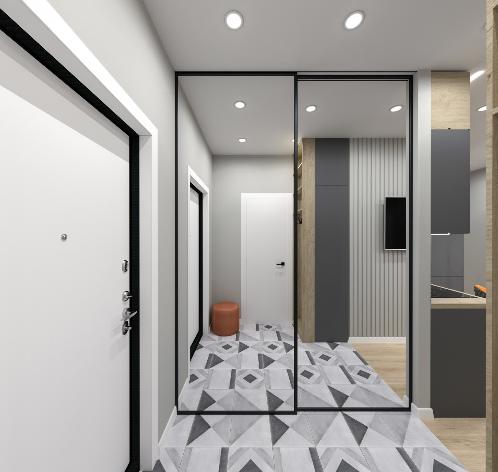 Обложка проекта: проект двухкомнатной квартиры 45 кв. м.