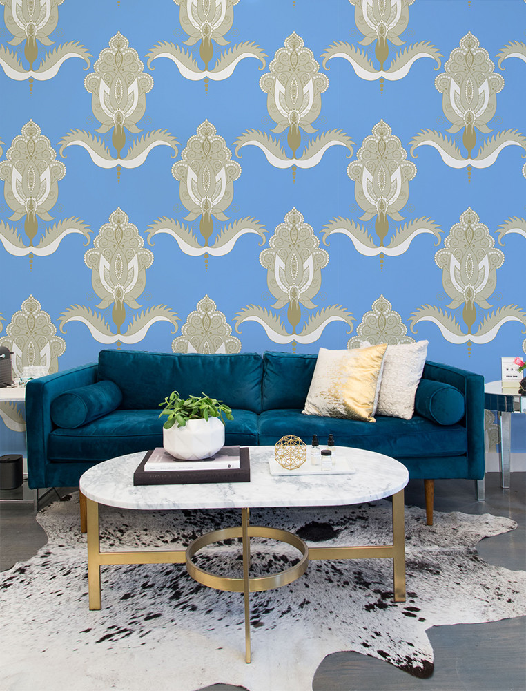 Дизайнерские обои "Махараджа (голубые)"