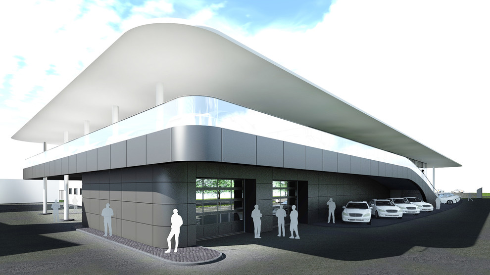 Эскизный проект дилерского салона Mercedes-Benz