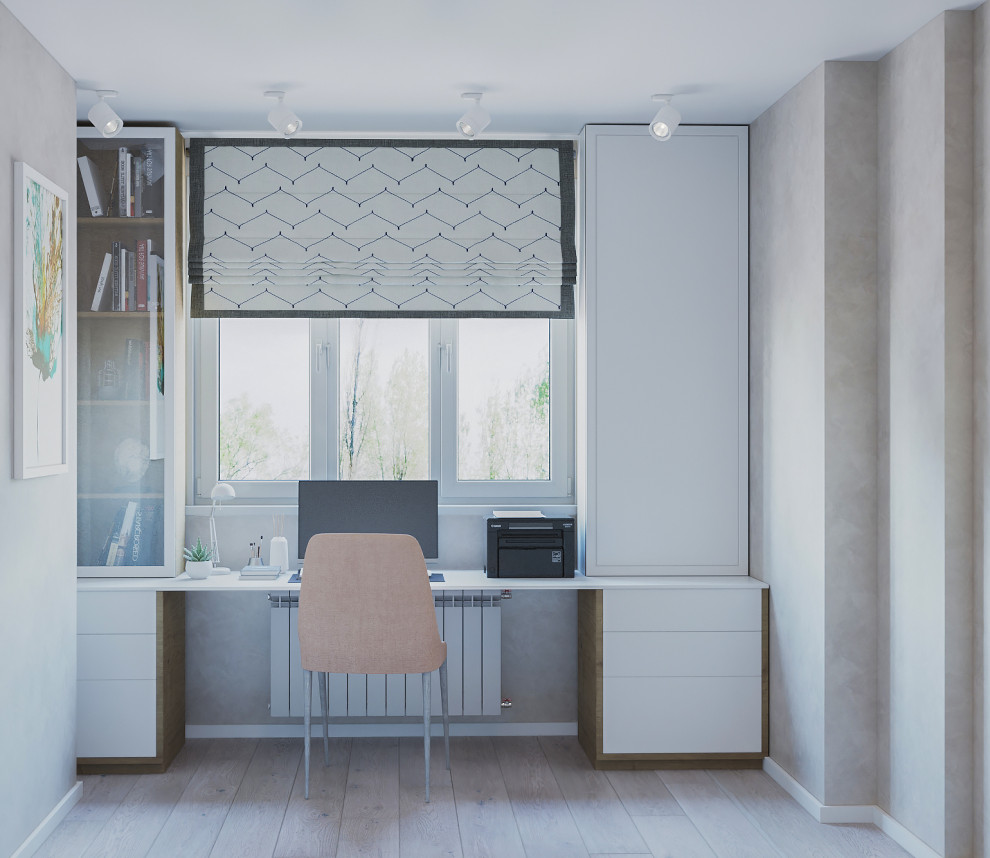 Дизайн интерьера спальни для девушки в квартире 65 м2 в ЖК Каскад