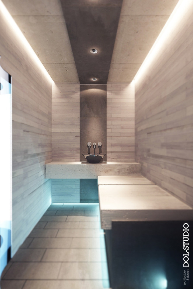 интерьер зоны отдыха с хамамом
