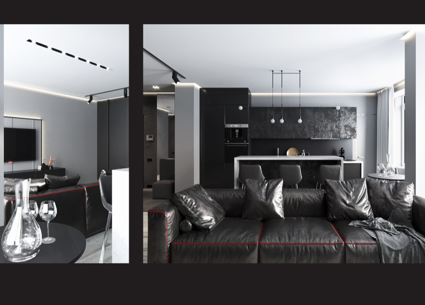 Обложка проекта: Дизайн проект квартиры для холостяка