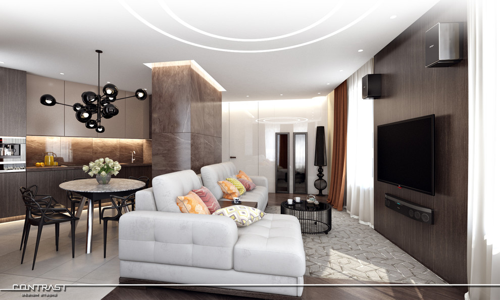 Контрастная гостиная