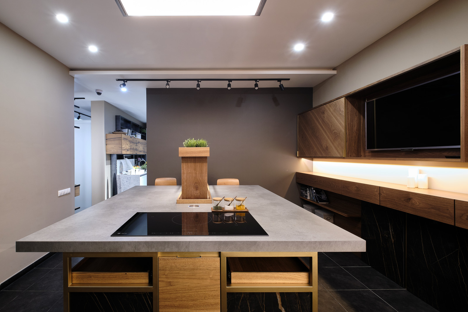 Современная кухня с керамическими фасадами