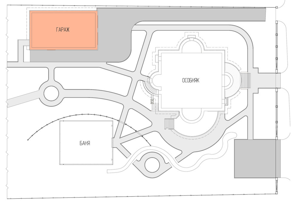 Проект гаража загородного дома.