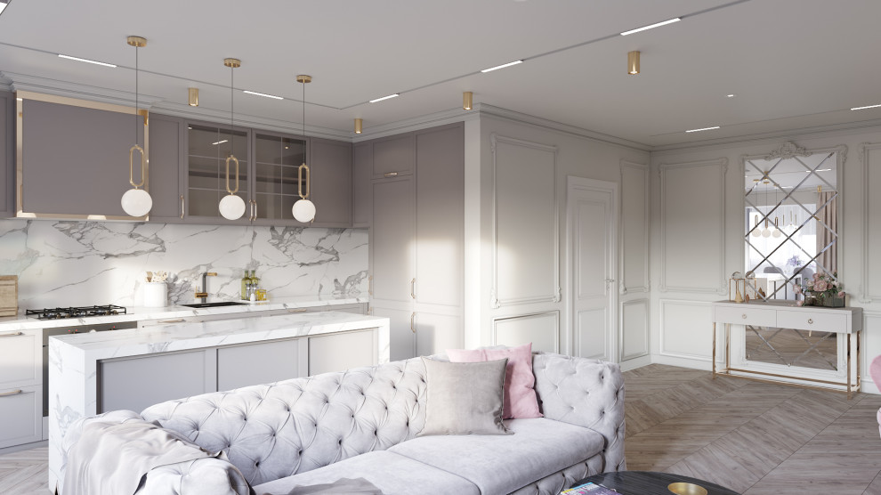 Interior design of a 3-room apartment Zaporozhye