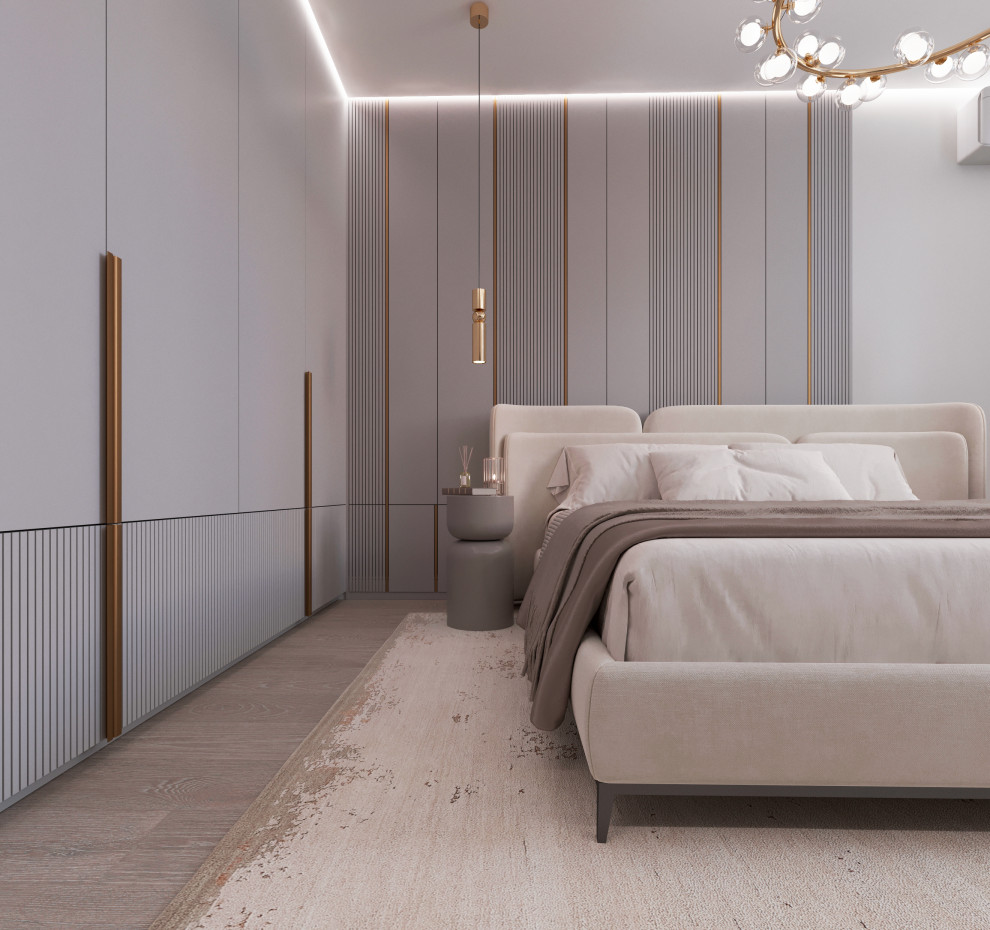 Дизайн-проект спальни для молодой семьи из Москвы.