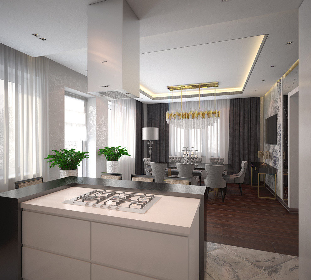 Загородный дом (280 кв.м.) для семьи с тремя детьми. Ар-деко + Современный стиль