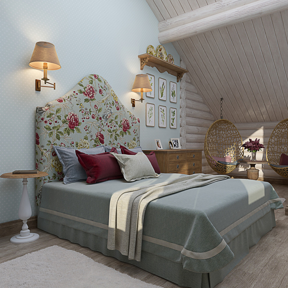 Обложка проекта: Спальни в деревянном доме