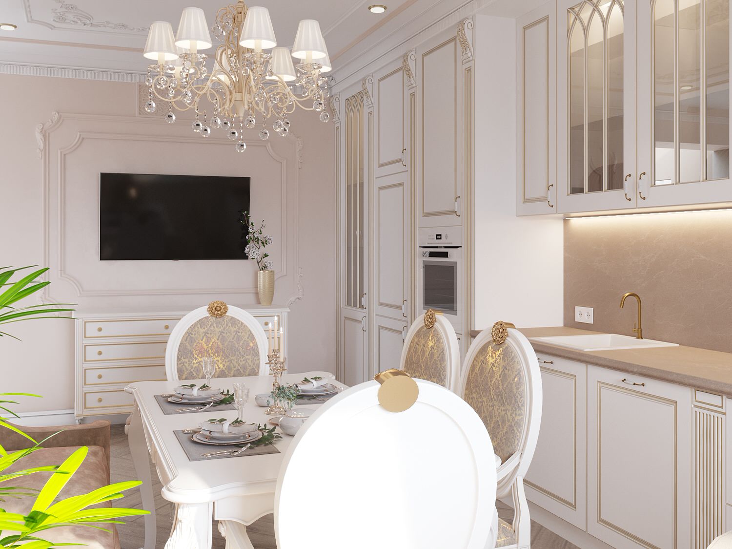 Классический интерьер 90 м2