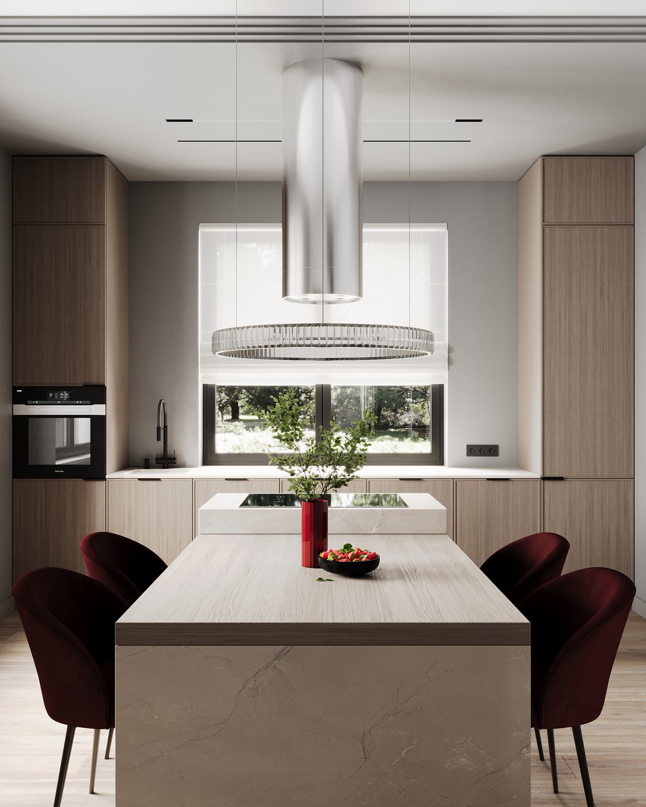 Обложка проекта: Стильный дом с красными акцентами