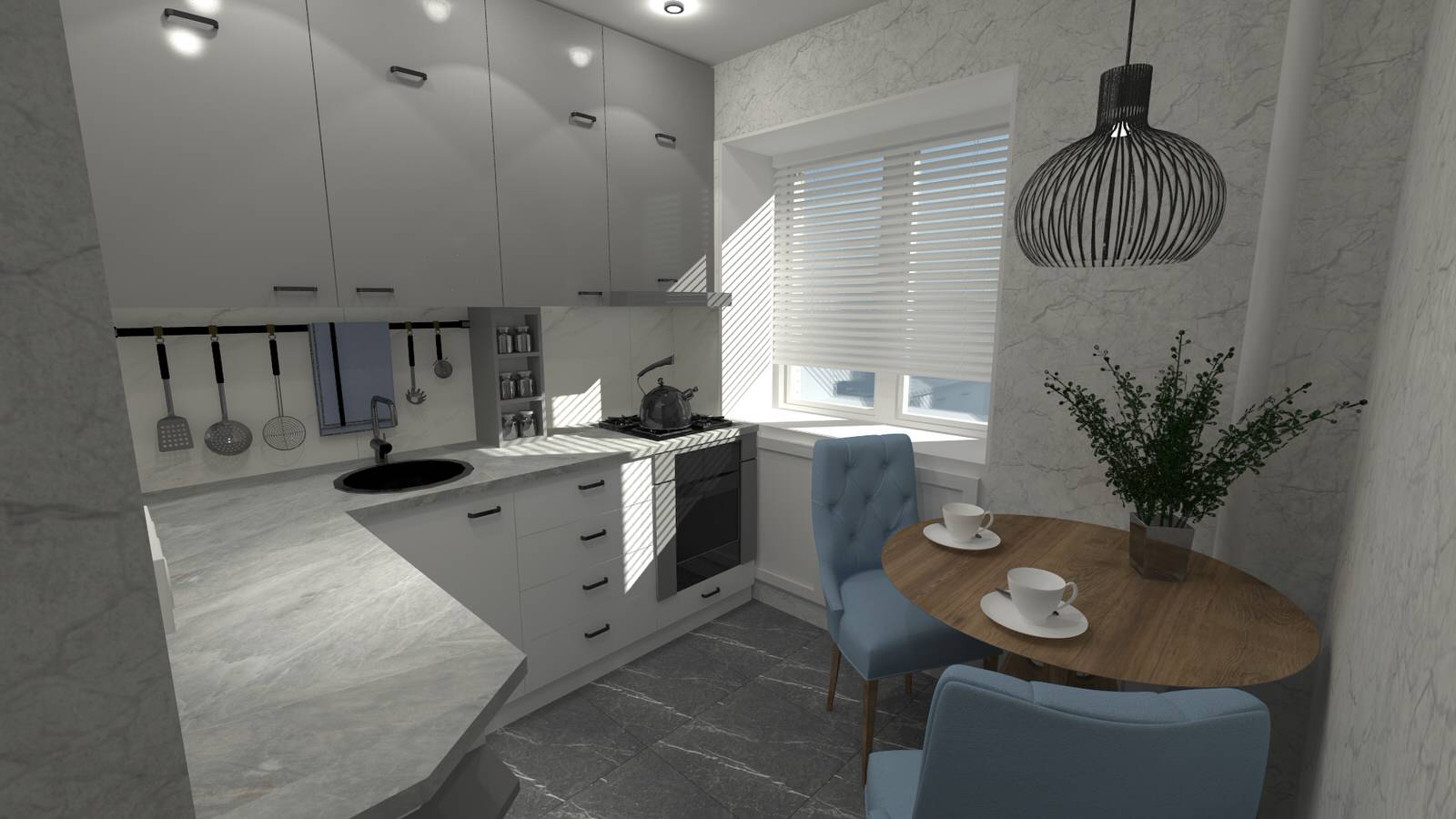 Дизайн маленькой кухни