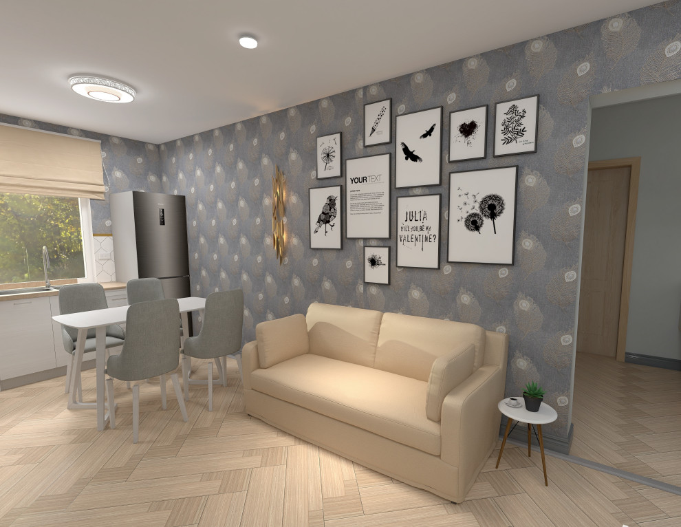 Загородный дом кухня-гостиная