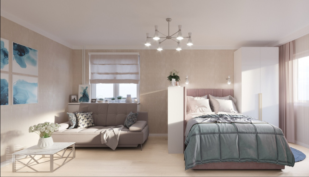 Обложка проекта: Дизайн-проект гостиной-спальни